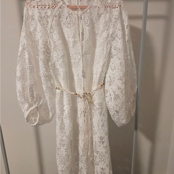 Zimmermann White Lace Coco Midi Dress - Picture 6 of 12